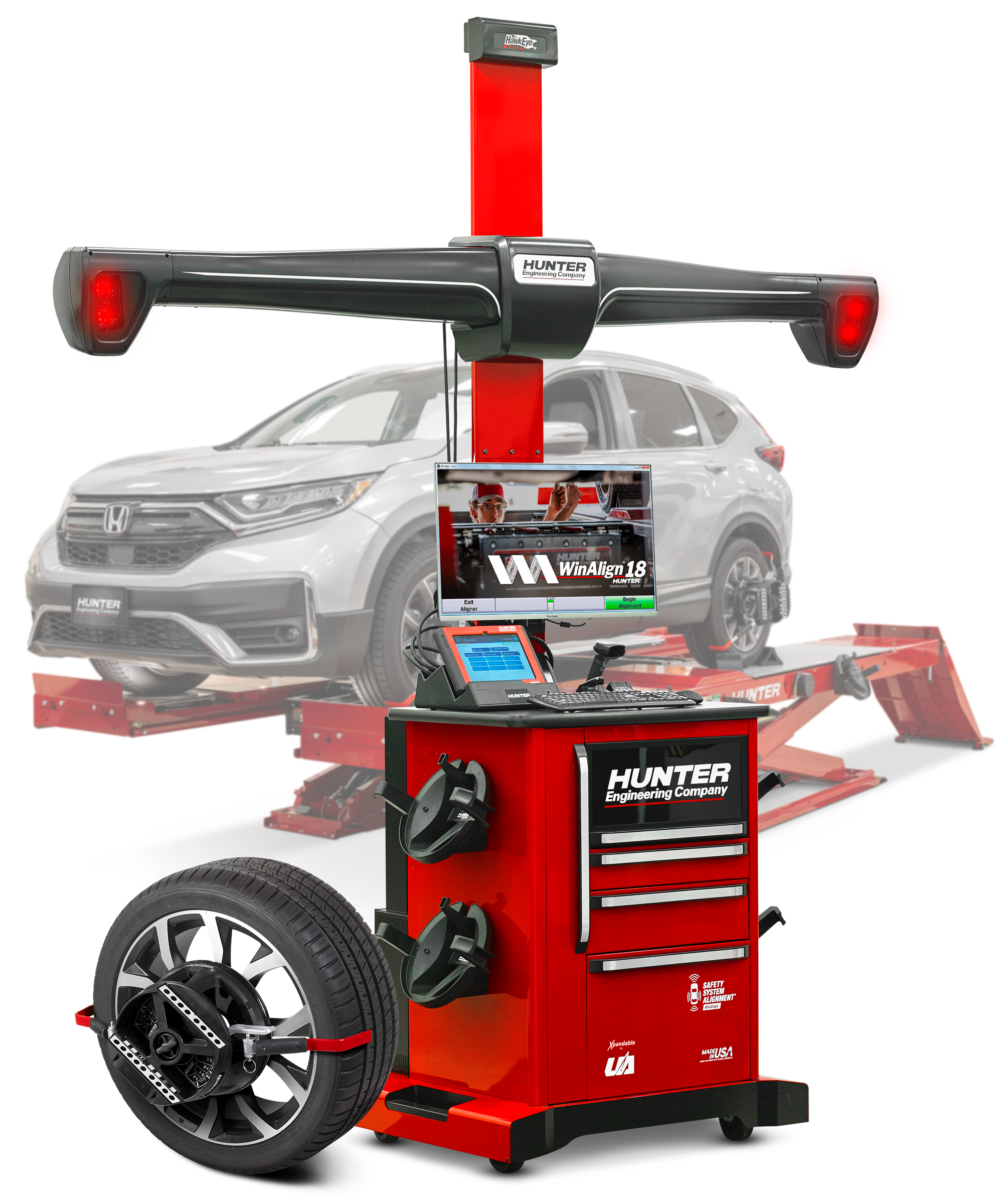 HawkEye Elite X - Aparat 3D pentru reglarea direcției cu camere și calibrare ADAS - imagine 3